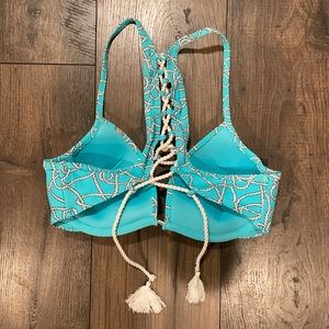 Michael kors nautical rope bikini top medium blue